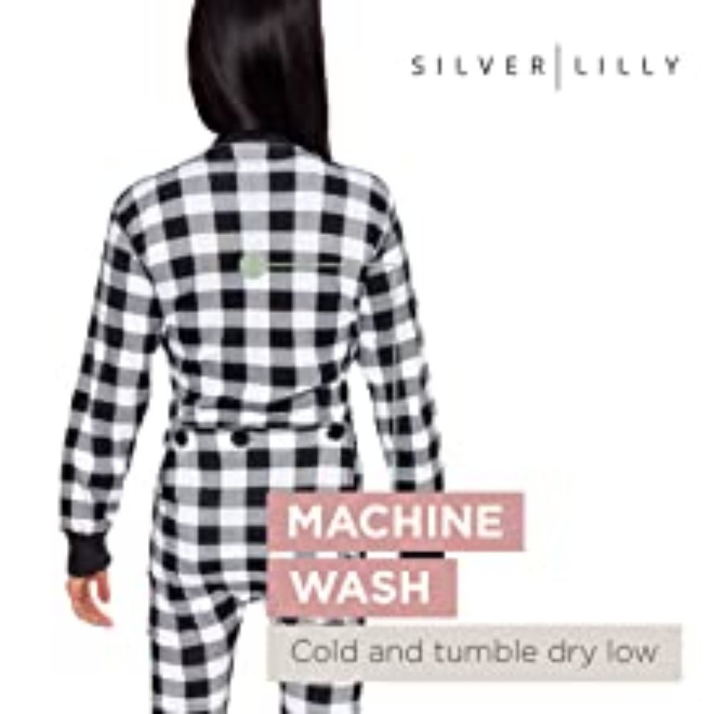 SILVER LILLY Buffalo Plaid Flapjack Pajamas  NEW! - Picture 6 of 10